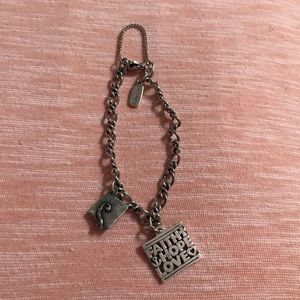 James Avery charm bracelet with two charms
